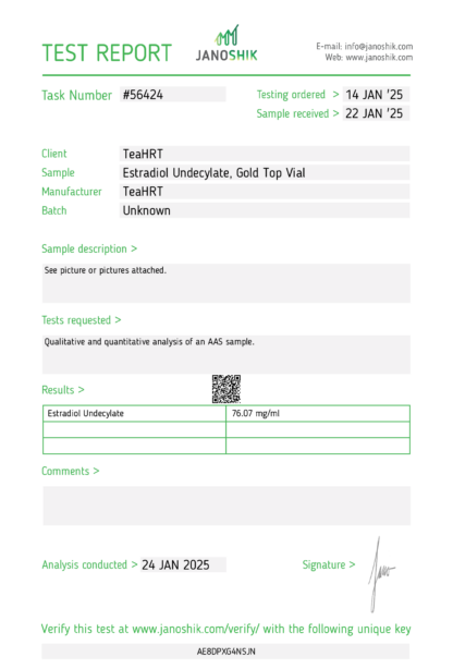 Estradiol Undecylate 10mL 80mg/mL - Image 3