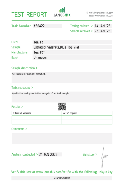 Estradiol Valerate 40mg/mL 10mL - Image 3